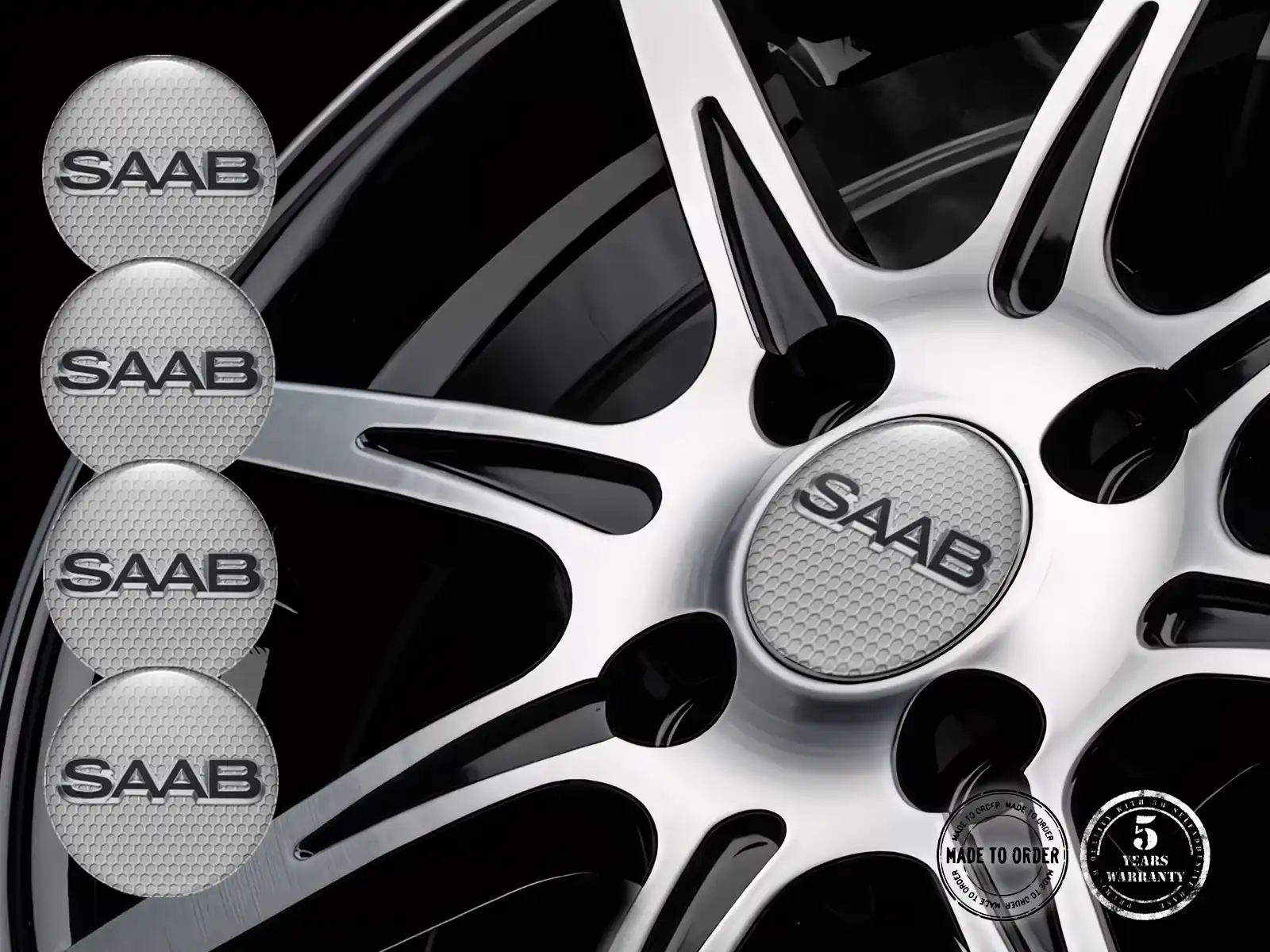 Saab Felgensticker Auto Logo Stilvolle Harz-Embleme